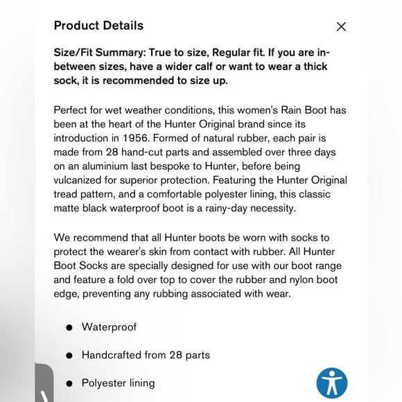 Hunter Black Original Tall Rain Boots 8 - Picture 11 of 14